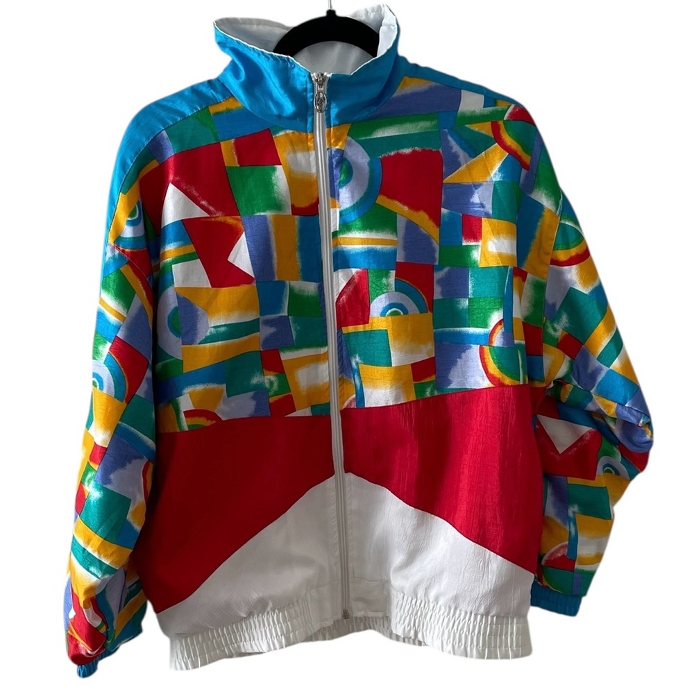 Vintage 80’s-90’d Lavon Colorful Geometric Women's Jacket Size S - Picture 2 of 9
